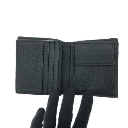  Calvin Klein カルバンクライン メンズ 二つ折り財布 エンボススリムバイフォールドウォレット 4D1063G ブラック