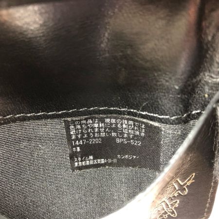  Poul Smith ユニセックス 4連キーケース付き小銭入れ ベジタブルタンニン鞣しレザー L字ファスナーコインケース BPS-522 ブラック