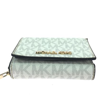  MICHAEL KORS マイケルコース レディース 三つ折り財布 コンパクトウォレット シグネチャー 35H9GTVZ5B ホワイト