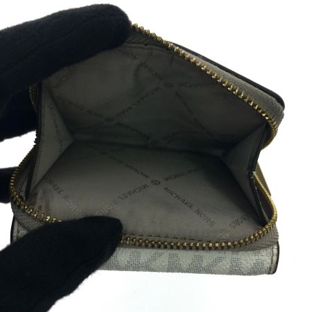  MICHAEL KORS マイケルコース レディース 三つ折り財布 コンパクトウォレット シグネチャー 35H9GTVZ5B ホワイト