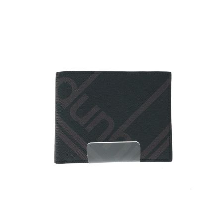  dunhill ダンヒル メンズ 二つ折り財布 小銭入れなし ラゲッジ キャンバス バーティカル ブラック×ブラウン 