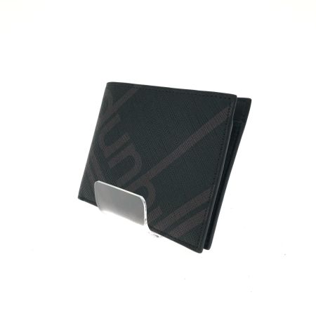  dunhill ダンヒル メンズ 二つ折り財布 小銭入れなし ラゲッジ キャンバス バーティカル ブラック×ブラウン 