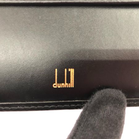  dunhill ダンヒル メンズ 二つ折り財布 ゴールドロゴプレート コーナーゴールド金具 小銭入れ有 ブラック