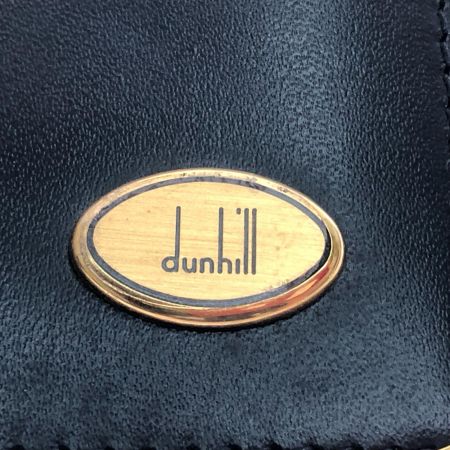  dunhill ダンヒル メンズ 二つ折り財布 ゴールドロゴプレート コーナーゴールド金具 小銭入れ有 ブラック