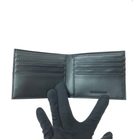  EMPORIO ARMANI エンポリオアルマーニ 2つ折り財布 イーグルロゴ ブラック