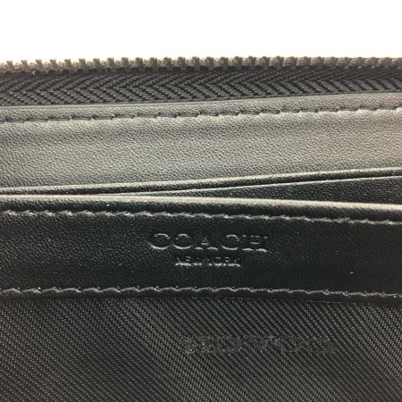  COACH コーチ ユニセックス 長財布 ラウンドファスナー クロコ型押しレザー F53659 ブラック