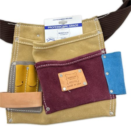  HERITAGE LEATHER ヘリテージレザー マルチカラー5ポケットツールポーチ メタルフック式ベルト
