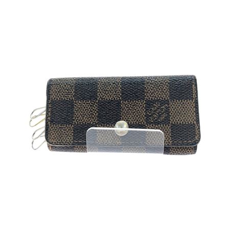  LOUIS VUITTON ルイヴィトン ユニセックス 4連キーケース ダミエ エベヌ ミュルティクレ4 N62631 ブラウン