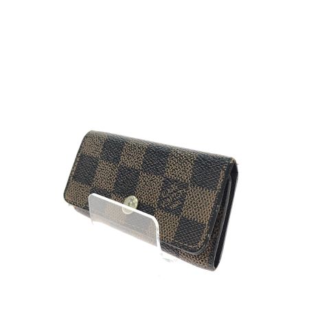  LOUIS VUITTON ルイヴィトン ユニセックス 4連キーケース ダミエ エベヌ ミュルティクレ4 N62631 ブラウン