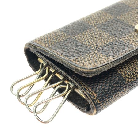  LOUIS VUITTON ルイヴィトン ユニセックス 4連キーケース ダミエ エベヌ ミュルティクレ4 N62631 ブラウン