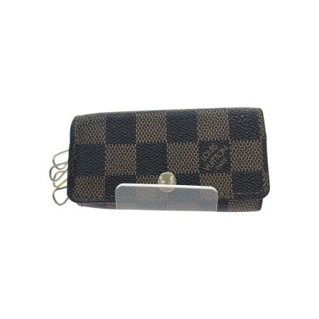  LOUIS VUITTON ルイヴィトン ユニセックス 4連キーケース ダミエ エベヌ ミュルティクレ4 N60385 ブラウン