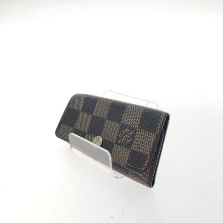  LOUIS VUITTON ルイヴィトン ユニセックス 4連キーケース ダミエ エベヌ ミュルティクレ4 N60385 ブラウン