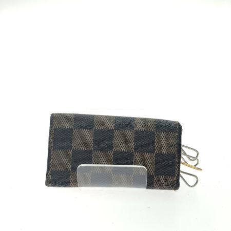  LOUIS VUITTON ルイヴィトン ユニセックス 4連キーケース ダミエ エベヌ ミュルティクレ4 N60385 ブラウン