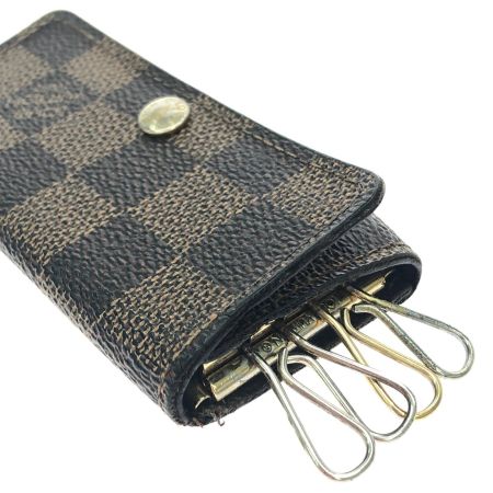  LOUIS VUITTON ルイヴィトン ユニセックス 4連キーケース ダミエ エベヌ ミュルティクレ4 N60385 ブラウン