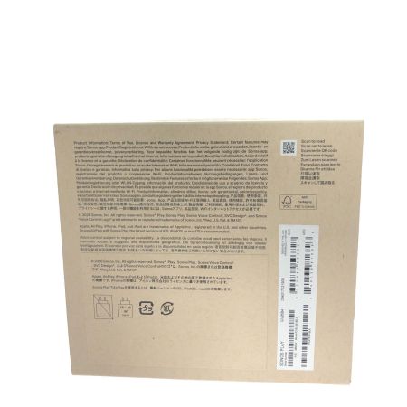  SONOS Wi-Fiスピーカー Sonos Play 防水 /Bluetooth対応 /Wi-Fi対応  PLAYPJP1BLK ブラック
