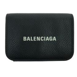▼▼ BALENCIAGA バレンシアガ 財布 三折り財布  ブラック Bランク