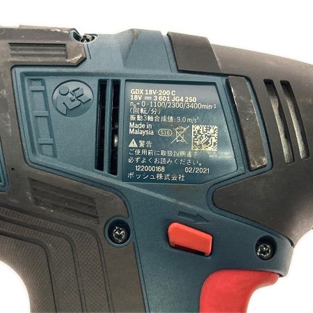  BOSCH ボッシュ インパクトドライバ コードレス式 18v 充電器・充電池2個・ケース付 GDX-18V