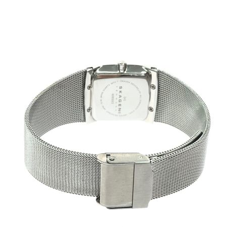 SKAGEN レディース腕時計 クオーツ スクエアフェイス ラインストーン シェル文字盤 608SSS