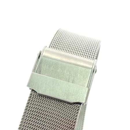 SKAGEN レディース腕時計 クオーツ スクエアフェイス ラインストーン シェル文字盤 608SSS