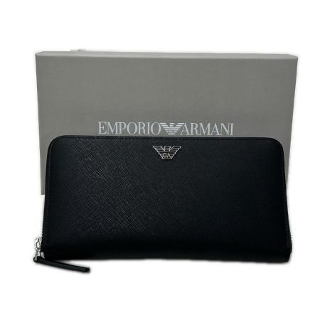 EMPORIO ARMANI エンポリオアルマーニ ラウンドファスナー財布 長財布 ブラック