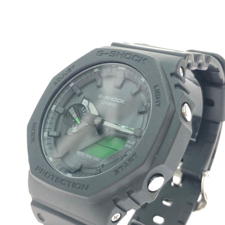 CASIO カシオ メンズ腕時計 電波ソーラー デジアナウォッチ G-SHOCK 海外モデル 八角形 GA-B2100 ブラック