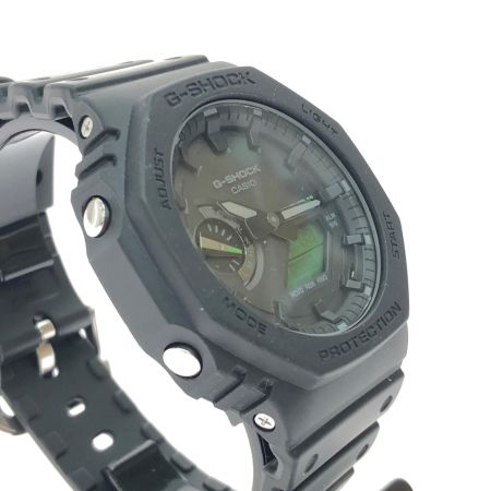 CASIO カシオ メンズ腕時計 電波ソーラー デジアナウォッチ G-SHOCK 海外モデル 八角形 GA-B2100 ブラック