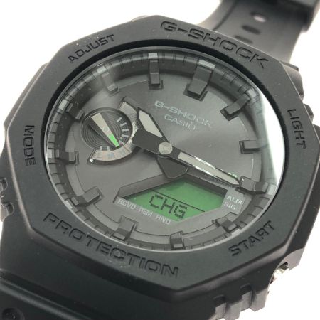 CASIO カシオ メンズ腕時計 電波ソーラー デジアナウォッチ G-SHOCK 海外モデル 八角形 GA-B2100 ブラック