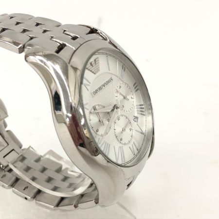 EMPORIO ARMANI エンポリオアルマーニ メンズ腕時計 クオーツ シルバーダイアル クラシック クロノグラフ AR-1702