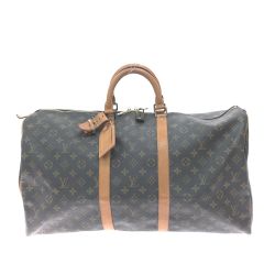 ▼▼ LOUIS VUITTON ルイヴィトン ユニセックス ボストンバッグ モノグラム キーポル55 旅行バッグ M41424 ブラウン Bランク