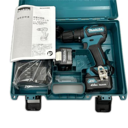  MAKITA マキタ ドライバドリル コードレス式 10.8v 充電器・充電池2個・ケース付 HP332DSMX ブルー