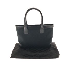 ▼▼ GUCCI グッチ レディース ハンドバッグ トートバッグ GGキャンバス レザー 002-1119 ブラック Bランク