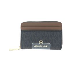 ▼▼ MICHAEL KORS マイケルコース ユニセックス ミニ財布 コンパクトウォレット カードケース コインケース 34S1GT9Z1B ブラウン Bランク