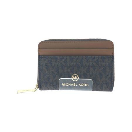  MICHAEL KORS マイケルコース ユニセックス ミニ財布 コンパクトウォレット カードケース コインケース 34S1GT9Z1B ブラウン