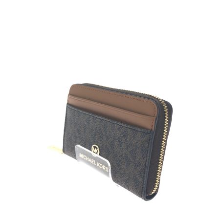 MICHAEL KORS マイケルコース ユニセックス ミニ財布 コンパクトウォレット カードケース コインケース 34S1GT9Z1B ブラウン