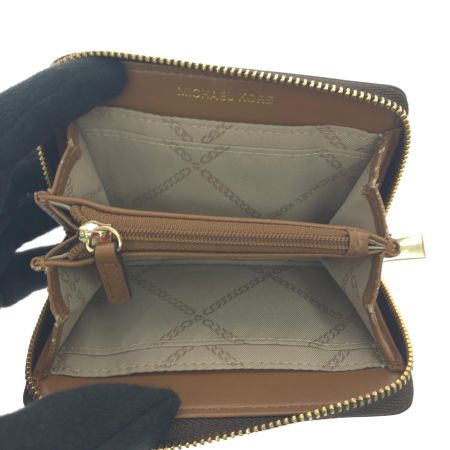  MICHAEL KORS マイケルコース ユニセックス ミニ財布 コンパクトウォレット カードケース コインケース 34S1GT9Z1B ブラウン