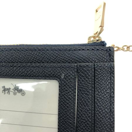  COACH コーチ コインケース ミニ スキニー IDケース カードケース 52394 ネイビー