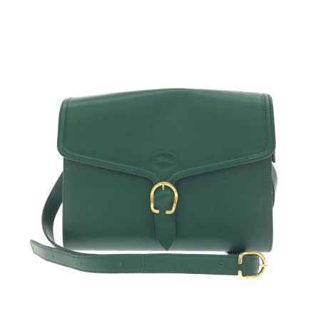  Longchamp ロンシャン レディース ショルダーバッグ レザー 斜め掛け グリーン
