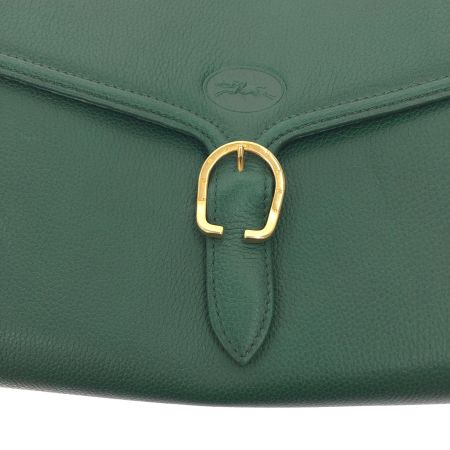  Longchamp ロンシャン レディース ショルダーバッグ レザー 斜め掛け グリーン
