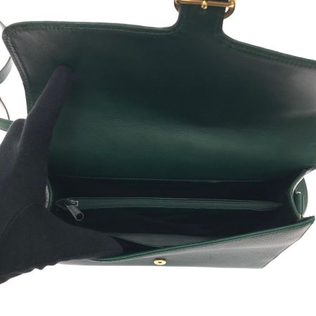  Longchamp ロンシャン レディース ショルダーバッグ レザー 斜め掛け グリーン