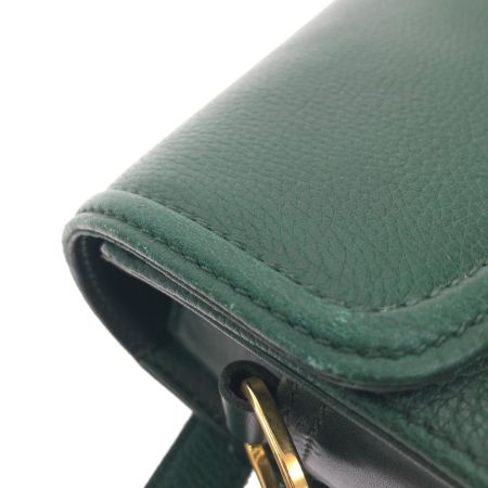  Longchamp ロンシャン レディース ショルダーバッグ レザー 斜め掛け グリーン