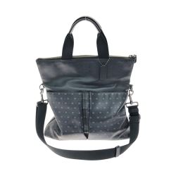 ▼▼ COACH コーチ レディース ショルダートート チャールズ フォールドオーバー ブルースタードット F59309 ネイビー Bランク