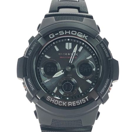 CASIO カシオ メンズ腕時計 クオーツ 電波ソーラー デジアナウォッチ G-SHOCK Gショック AMG-M100SBC ブラック
