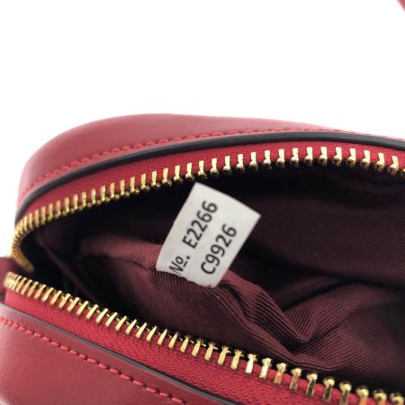  COACH コーチ レディース ショルダーバッグ アウトレット シグネチャー カメラバッグ ミニショルダー C9926 レッド×ブラウン