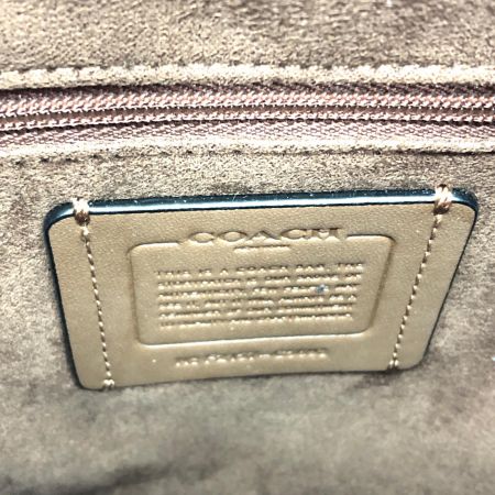  COACH コーチ レディース リュック シグネチャー スエード×PVC 巾着バッグ F2157 ブラウン/オレンジ