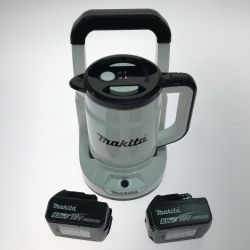 ▼▼ MAKITA マキタ 充電式ケトル 充電池2個付　※箱・充電器無し KT360D ホワイト Bランク