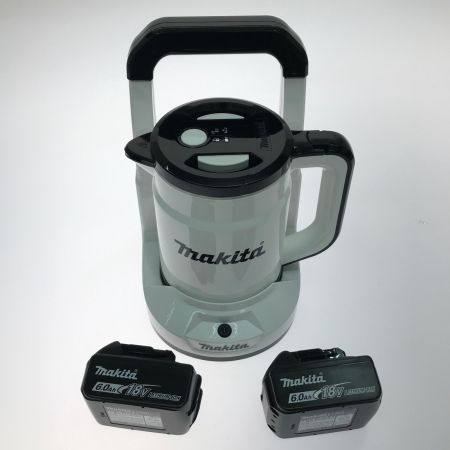  MAKITA マキタ 充電式ケトル 充電池2個付　※箱・充電器無し KT360D ホワイト