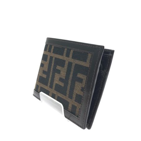  FENDI フェンディ ユニセックス 二つ折り財布 ヴィンテージ ズッカ キャンバス×レザー 2289-31011-008