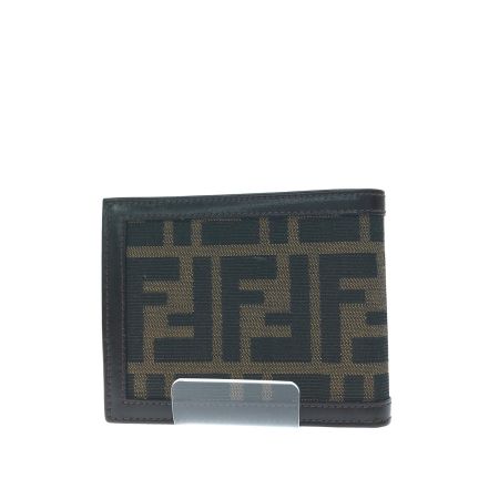  FENDI フェンディ ユニセックス 二つ折り財布 ヴィンテージ ズッカ キャンバス×レザー 2289-31011-008