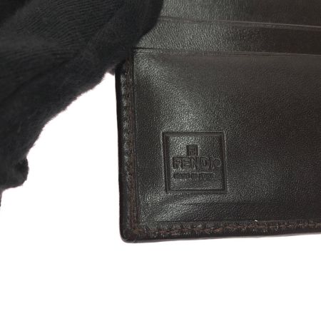 FENDI フェンディ ユニセックス 二つ折り財布 ヴィンテージ ズッカ キャンバス×レザー 2289-31011-008