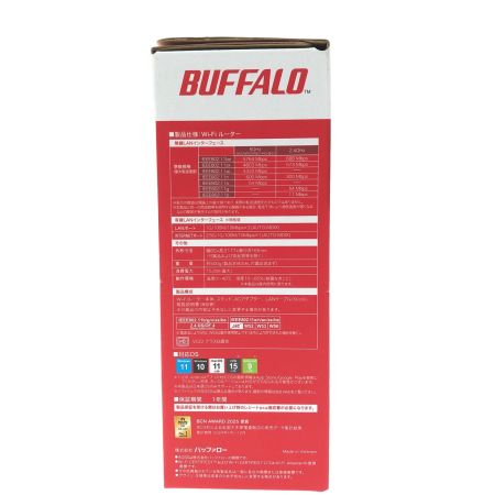  BUFFALO バッファロー Wi-Fiルーター 5764+688Mbps AirStation WSR6500BE6P-BK ブラック